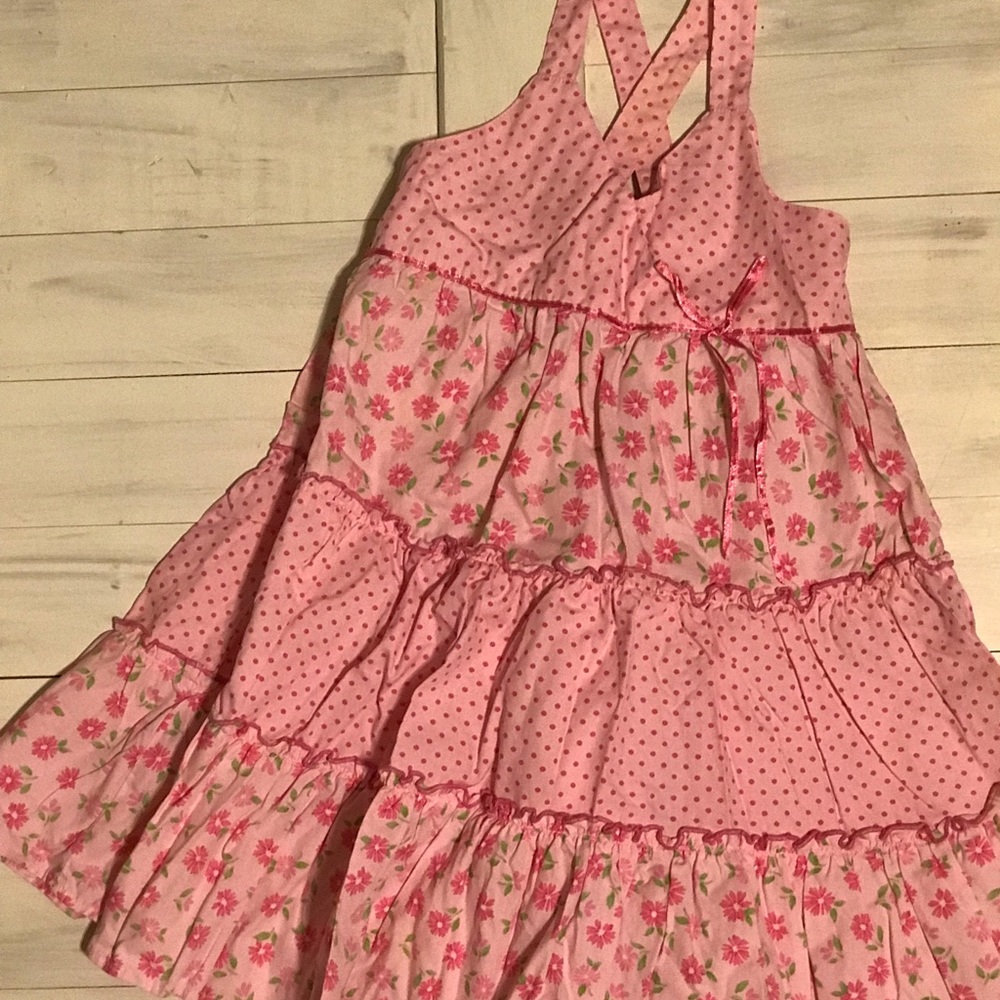 Pretty Pink Tiered Zoey dress Girls Size 6